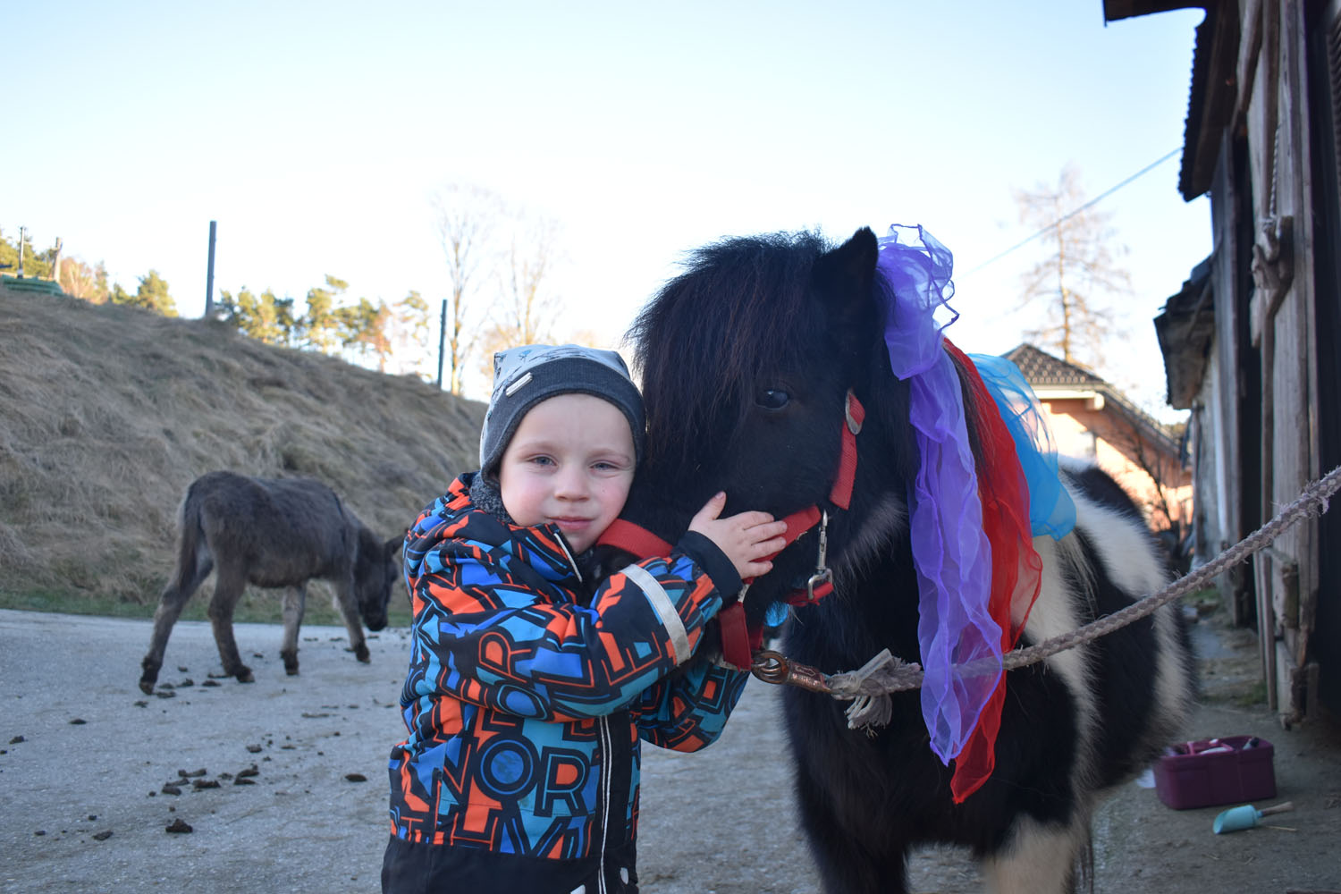 Philipp mit seinem Pony Snoopy